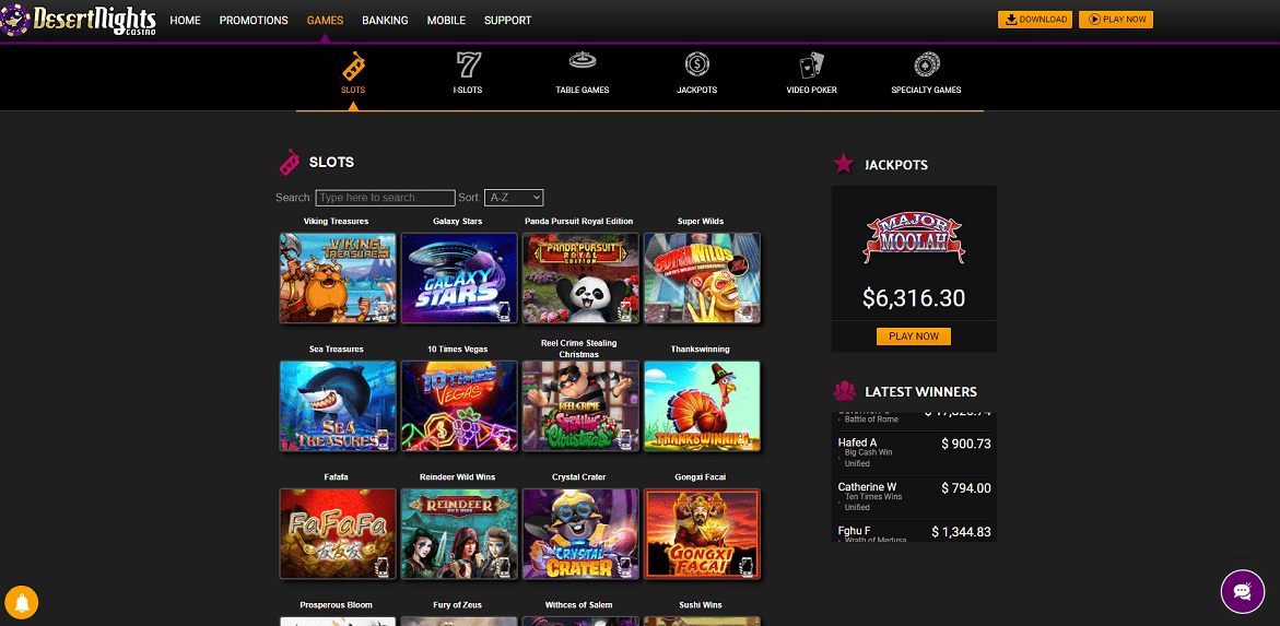 desert night casino speile